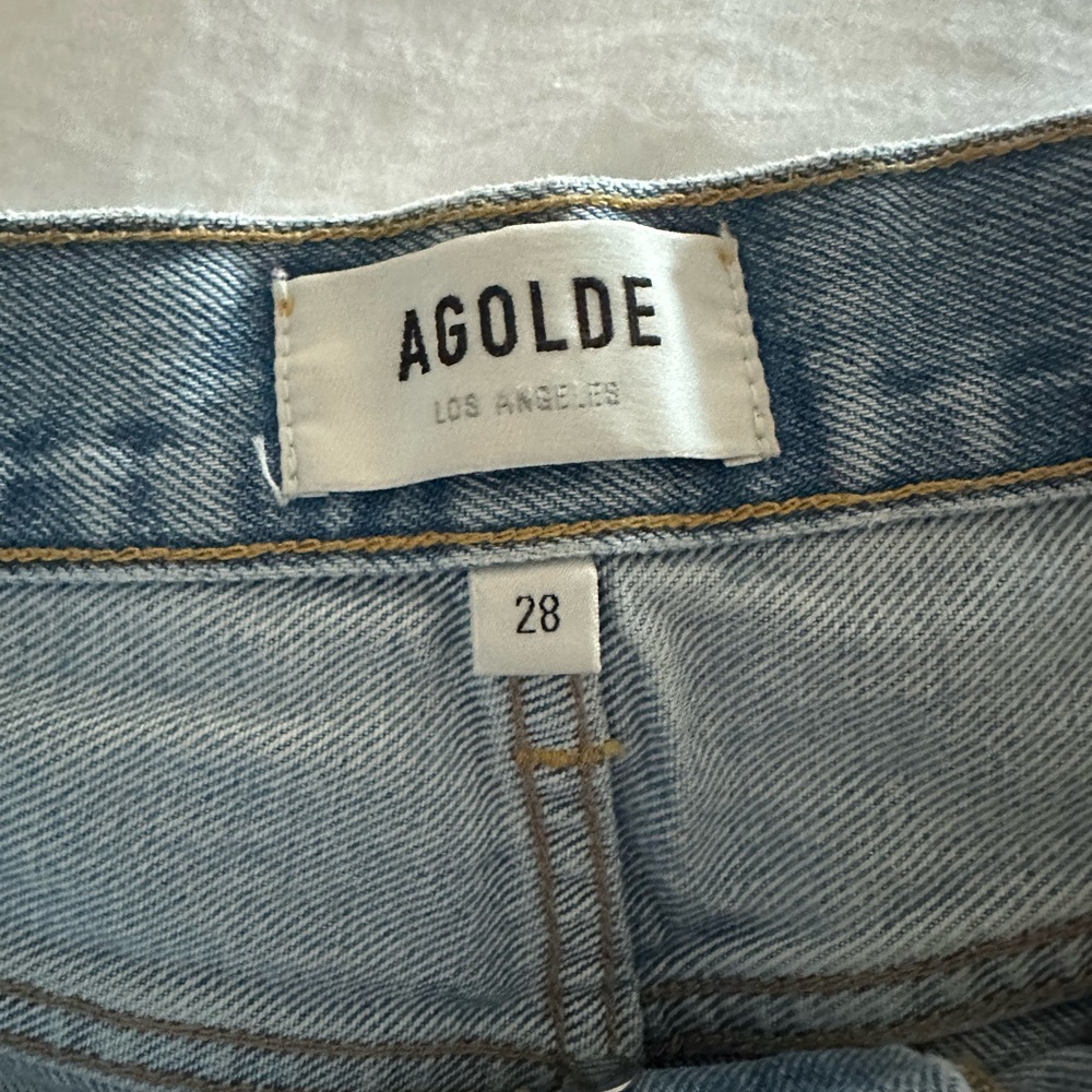 Agolde Light Blue Jean Shorts - Picture 7 of 7